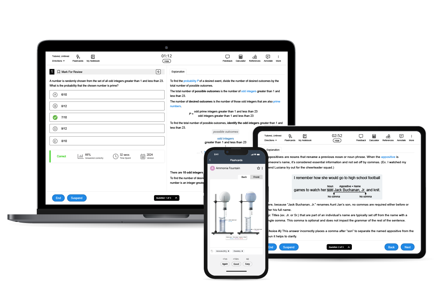 LucidPrep ACT Prep Online Platform
